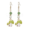 Real 18K Gold Plated Alloy Enamel Dangle Earrings EJEW-JE05667-3