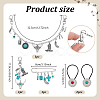 Cowboy Theme Alloy & Synthetic Turquoise & Aluminum Cable Chains Jewelry Sets HJEW-PH02504-2