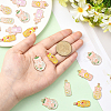 24Pcs 6 Styles Zinc Alloy Enamel Pendants FIND-SC0020-77-4