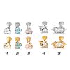 G23 Titanium Micro Pave Clear Cubic Zirconia Internally Threaded Labrets WGA56E5-01-3