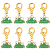 Alloy Enamel Frog Pendant Locking Stitch Markers HJEW-AB00061-1