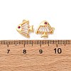 Brass Micro Pave Cubic Zirconia Pendants KK-K382-41G-3