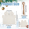 Unfinished 1 Set Wood Pendant Decoration WOOD-SP0001-31L-2