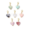Acrylic Heart Pendant Docorations HJEW-JM03705-2