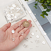 50Pcs Flat Round 304 Stainless Steel Stud Earring Settings STAS-BBC0005-84C-3
