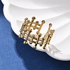 304 Stainless Steel Open Cuff Ring for Women RJEW-M049-01G-05-3