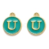Golden Plated Alloy Enamel Charms ENAM-Q437-15U-1