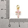 Brass Enamel Charms KK-C106-04G-04-3