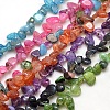 Natural Nuggets Crackle Agate Beads Strands G-P032-M-1