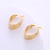 Stainless Steel Triple U-Shaped Hoop Earrings WT3801-3