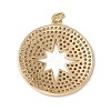 Brass Micro Pave Clear Cubic Zirconia Pendants KK-G439-42G-2