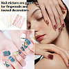 12Pcs 6 Colors Imitation Metal Line Nail Art Stickers MRMJ-OC0003-93-6