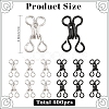 400Pcs 2 Colors Brass Interlocking Clasps KK-YW0004-28-2
