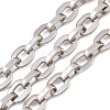 201 Stainless Steel Oval Link Chains CHS-F024-07P-1