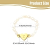 Natural Freshwater Pearl & 304 Stainless Steel Bead Finger Rings RJEW-FS00001-26-3