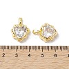 Valentine's Day Brass Micro Pave Clear Cubic Zirconia Pendants KK-K360-22G-3