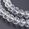 Faceted Rondelle Handmade Glass Beads X-GS011-01-2
