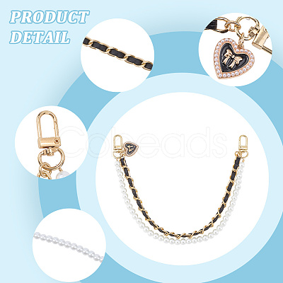 PU Leather & Plastic Pearl  Phone Hand Strap Chains AJEW-WH20048-12D-1