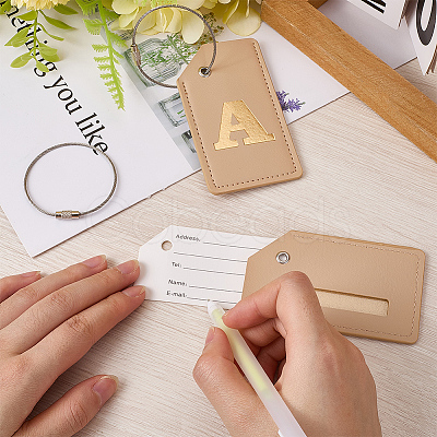 PU Leather Luggage Tag AJEW-WH20010-81A-1