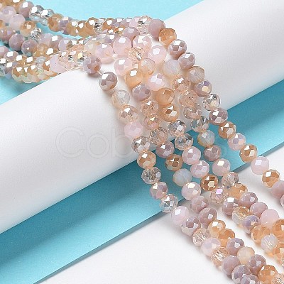 Glass Beads Strands EGLA-A034-M4mm-08-1