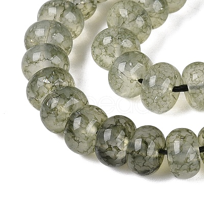 Imitation Jade Crackle Glass Beads Strands GLAA-Q108-05A-A04-1