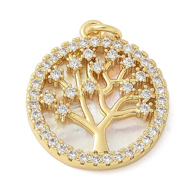Brass Micro Pave Cubic Zirconia Pendants X1-KK-K298-16G-02-1