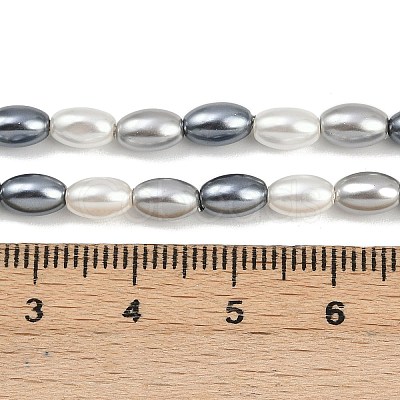 Electroplated Shell Pearl Beads Strands BSHE-H113-06C-02-1