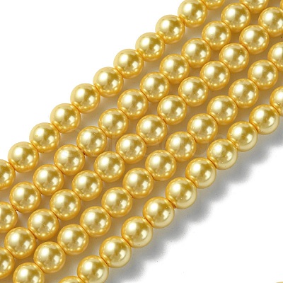 Eco-Friendly Glass Pearl Beads Strands HY-A008-8mm-RB112-1