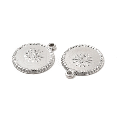 Tarnish Resistant 304 Stainless Steel Pendants Rhinestone Settings STAS-B032-09P-1