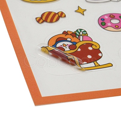 Christmas Theme PET Plastic Stickers AJEW-Q151-01D-1