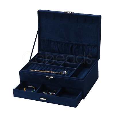 Velvet & Wood Jewelry Boxes VBOX-I001-04B-1