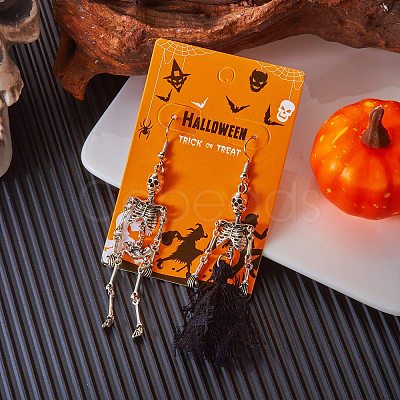 Zinc Alloy Enamel Dangle Earrings FS-WG84531-04-1