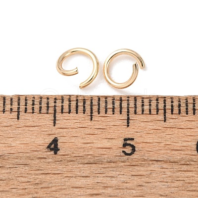 Brass Open Jump Rings KK-G604-08G-26-1
