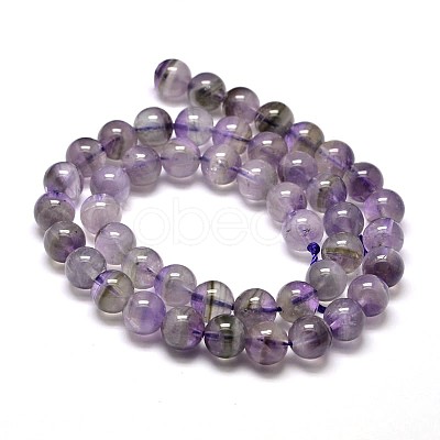 Natural Amethyst Round Bead Strands G-I168-08-6mm-1