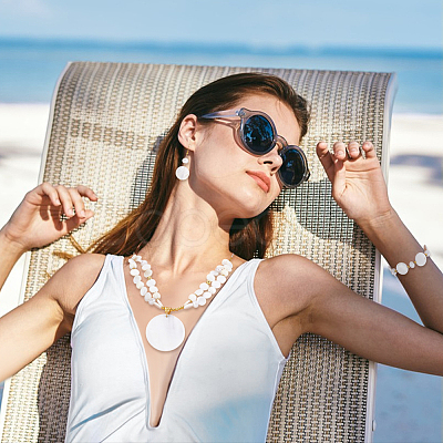 Natural Pearl Necklaces & Bracelets & Dangle Earring Sets SJEW-PH01394-1