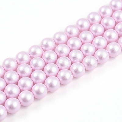 Baking Paint Pearlized Glass Pearl Bead Strands HY-N002-6mm-C03-1