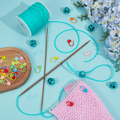 30Pcs Eco-Friendly ABS Plastic Knitting Crochet Locking Stitch Markers Holder IFIN-SC0001-96D-1