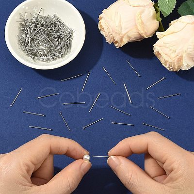 SHEGRACE Brass Flat Head Pins XGR0084P-32P-1