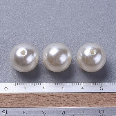 16MM Creamy White Color Imitation Pearl Loose Acrylic Beads Round Beads for DIY Fashion Kids Jewelry X-PACR-16D-12-1