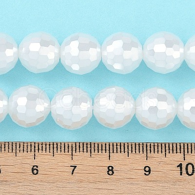 Electroplated Glass Pearl Beads Strands LS-BSHE-C007-A01-02-1-1