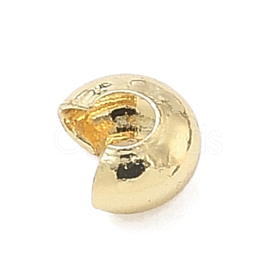 Brass Crimp Beads Covers KK-C156-08A-G-1