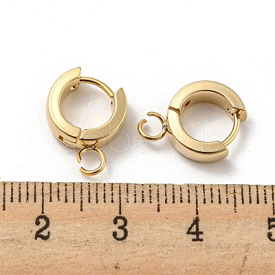 201 Stainless Steel Huggie Hoop Earrings Findings STAS-A167-01R-G-1