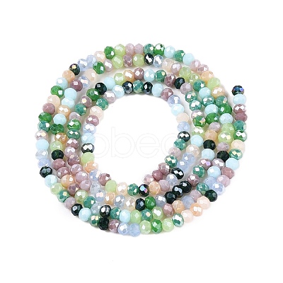 Electroplate Glass Beads Strands GLAA-T023-A16-08-1
