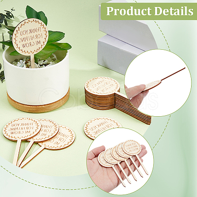 Wood Plant Labels DIY-GF0014-39B-1