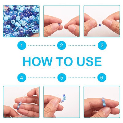 1 Box Mixed 6/0 Glass Seed Beads Round Loose Spacer Beads SEED-X0050-4mm-04-1