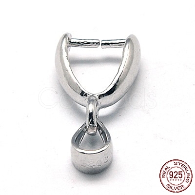 Anti-Tarnish Rhodium Plated 925 Sterling Silver Ice Pick & Pinch Bails STER-A006-332P-1