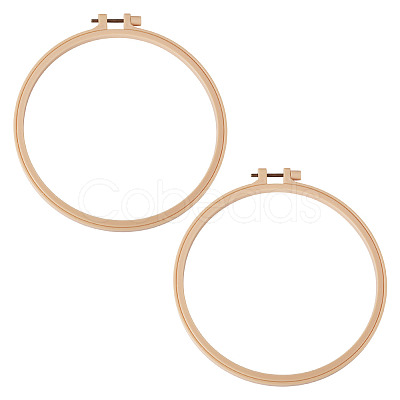 2Pcs Plastic Imitation Bamboo Cross Stitch Embroidery Hoops FIND-TADJ0001-03-1