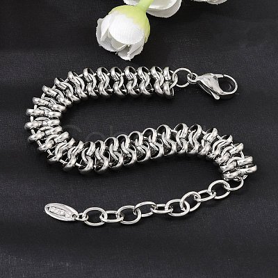 12MM 316L Surgical Stainless Steel Link Chain Bracelets SA-CBAB122-04P-1