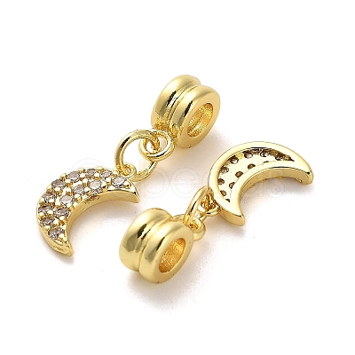 Rack Plating Brass Micro Pave Cubic Zirconia Charms KK-S398-01C-1