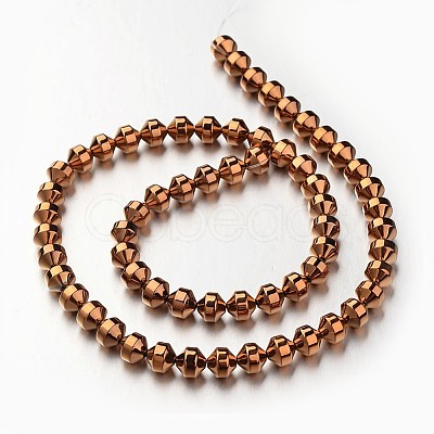 Electroplate Non-magnetic Synthetic Hematite Bead Strands G-F300-31A-08-1
